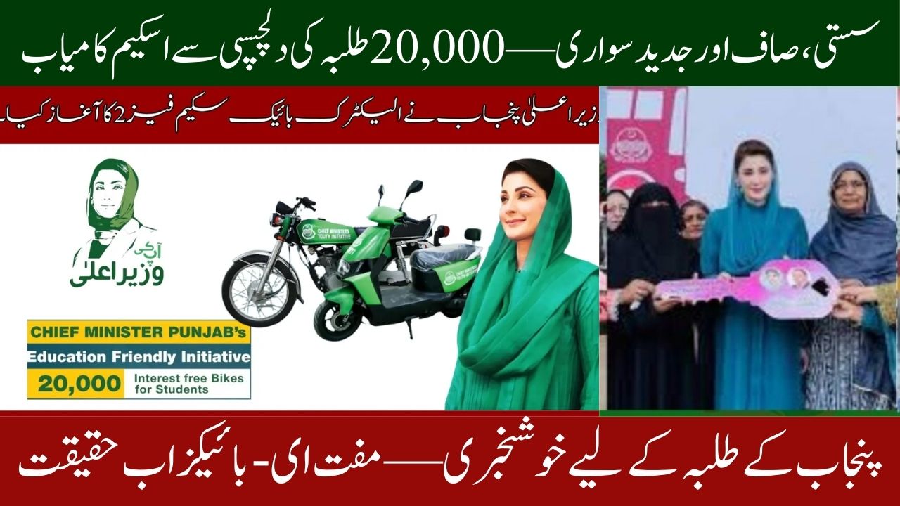 CM Punjab Free E-Bike Scheme